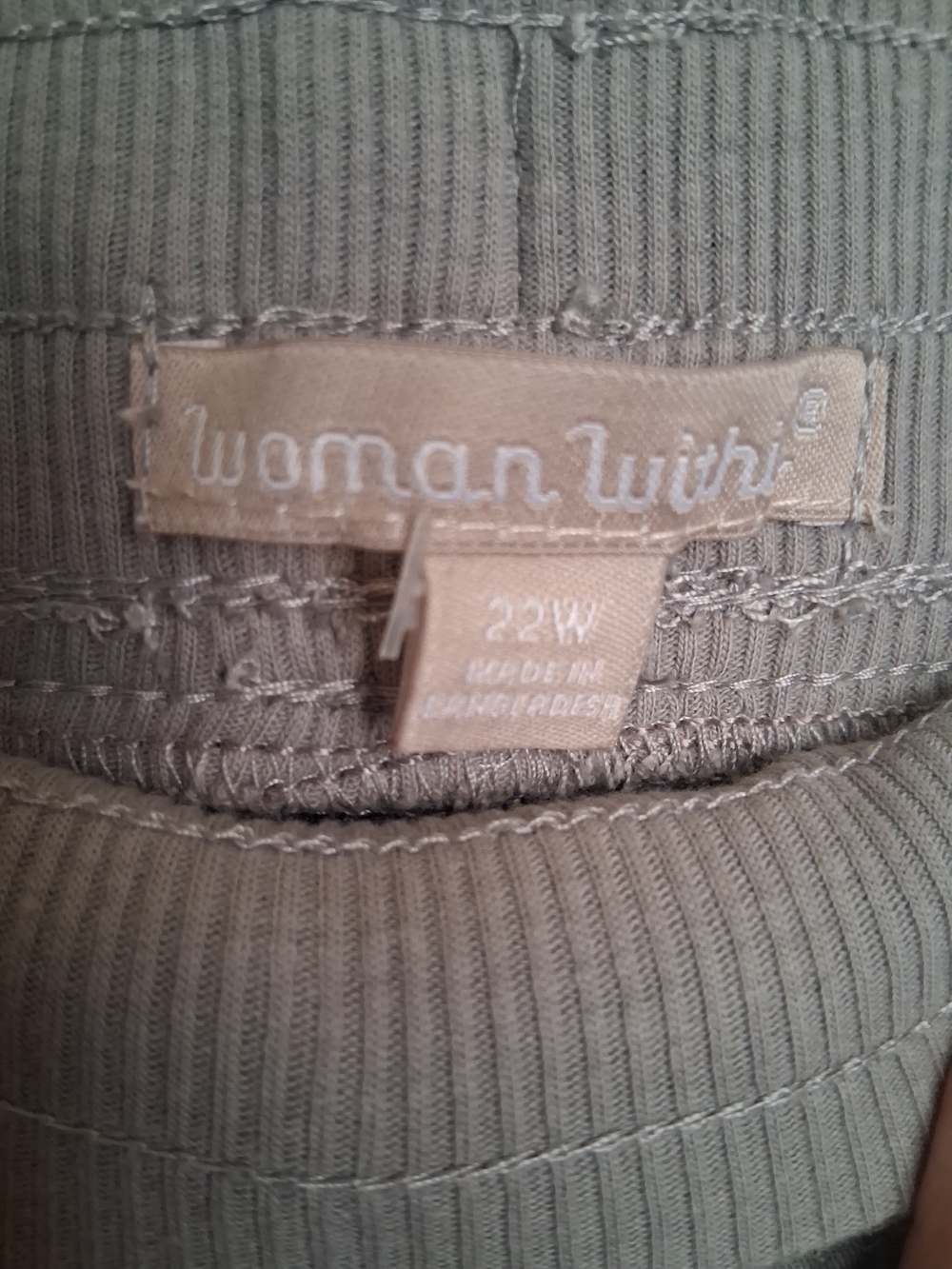 Woman Within Gray Cargo Capri Pants 22W Plus Size 100% Cotton Elastic Waist Casu - Picture 3 of 9